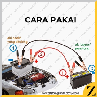 Kabel Jumper / Kabel Booster untuk Baterai Aki Mobil (1.8m