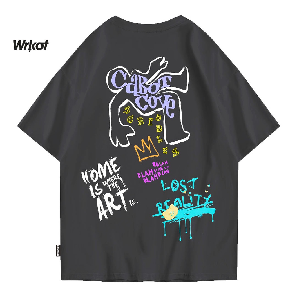 Workout Stretwear x Scribbles Kaos Oversize Original Workout Falling