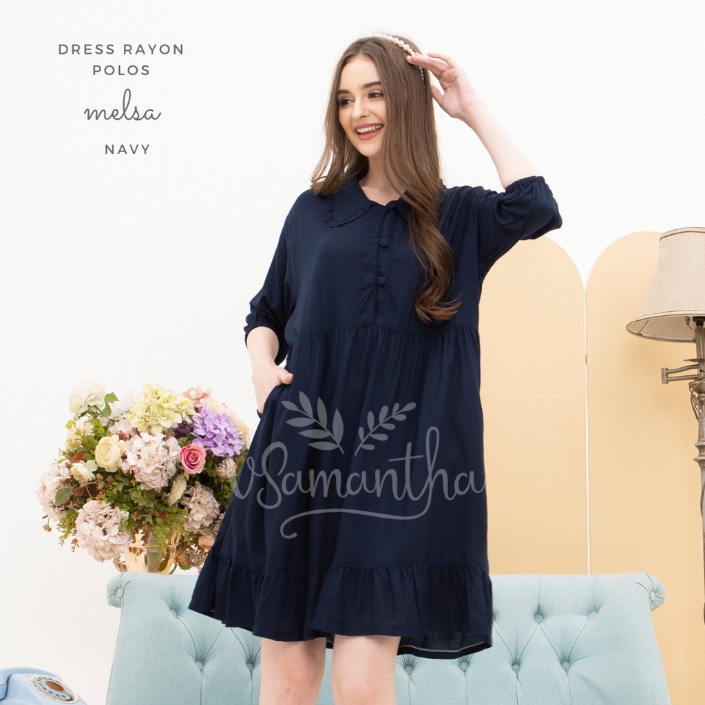 Home Dress Rayon Polos Melsa