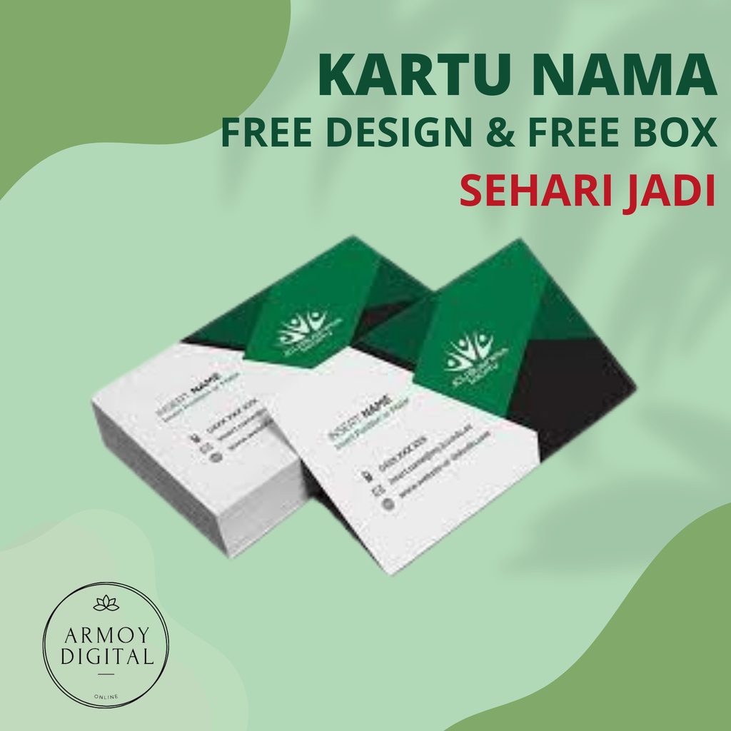 

KARTU NAMA MURAH BERKUALITAS GRATIS DESAIN, GRATIS BOX