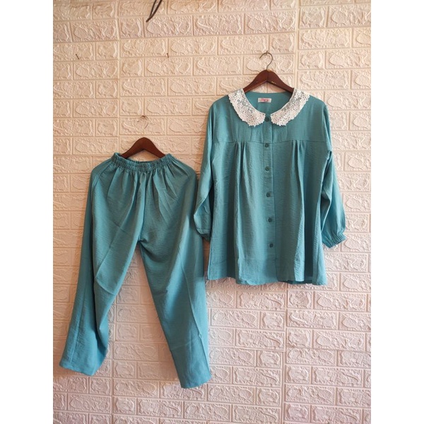 setcel long tunik matt crinkle import