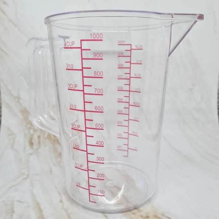 Sanneng SN4708 - Plastic Measuring Cup / Gelas Ukur 1L / 1000cc