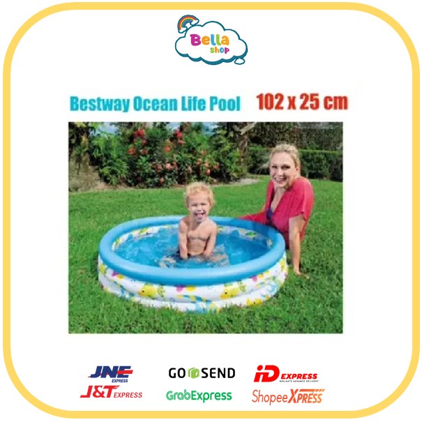 Bestway 51009 Kolam Ocean life [122cm x 25cm] / Kolam Renang Anak / Kolam mandi anak - BS