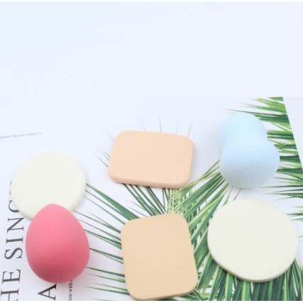 MoonLand 133  Spons Make up 1 Set Isi 6 Pcs / Sponge Bedak Foundation / Sponge Beauty Blender COD