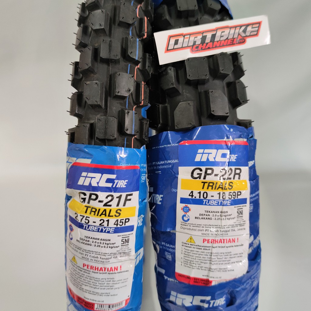 BAN IRC 18 21 DEPAN BELAKANG DUAL ROAD BAN STANDAR ORI KLX CRF 150