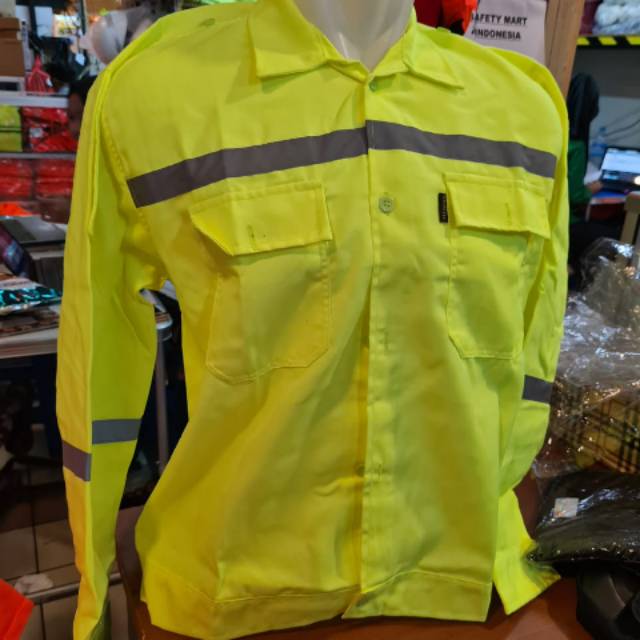 

Baju Kerja Safety hijau stabilo murah
