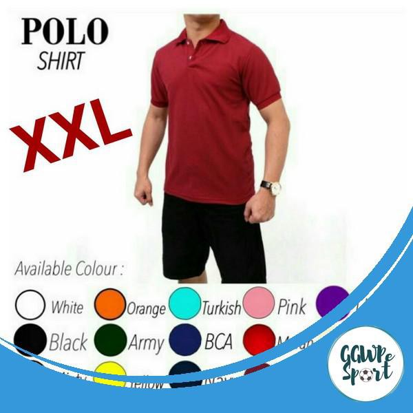 KAOS POLO POLOS PRIA BAJU KERAH COWOK UKURAN JUMBO XXL JAMINAN KUALITAS TERBAIK