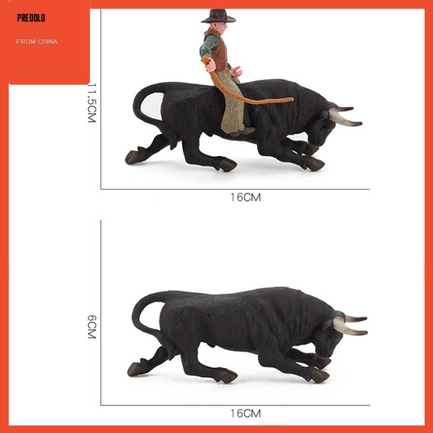 Boneka Action Figure Model Hewan Banteng Statis Untuk Anak