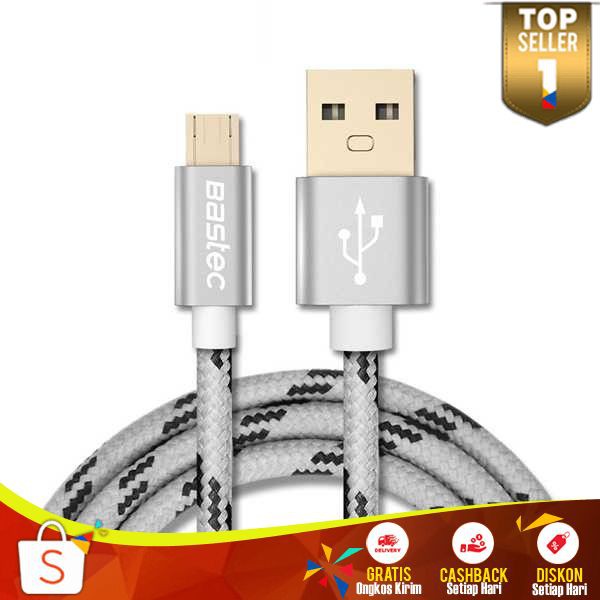 Perlengkapan Handphone HL 02 Bastec Kabel Charger Micro USB Kabel Data Transfer Mudah Cepat Awet