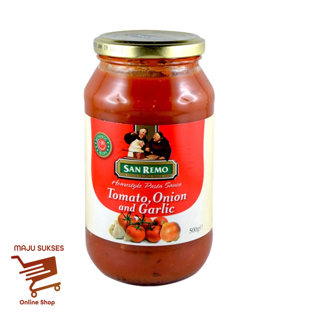 

San Remo Pasta Sauce Tomato Onion & Garlic 500 Gr