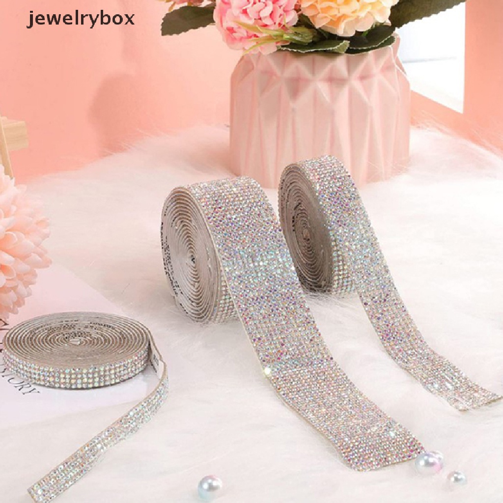 [Box] Self Adhesive Crystal Rhinestone Sticker Diamond Ribbon DIY Sticker Rhinestones Boutique