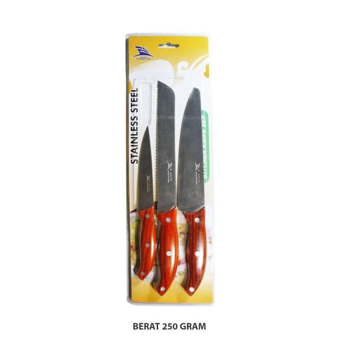 knife set Pisau dapur 3 in 1 stainless steel Pisau set Pisau Stainless