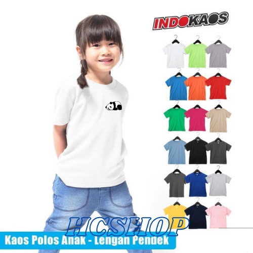 Kaos Anak Gambar Panda Unisex Laki Laki Perempuan Usia 2-16th Cowok Cewek