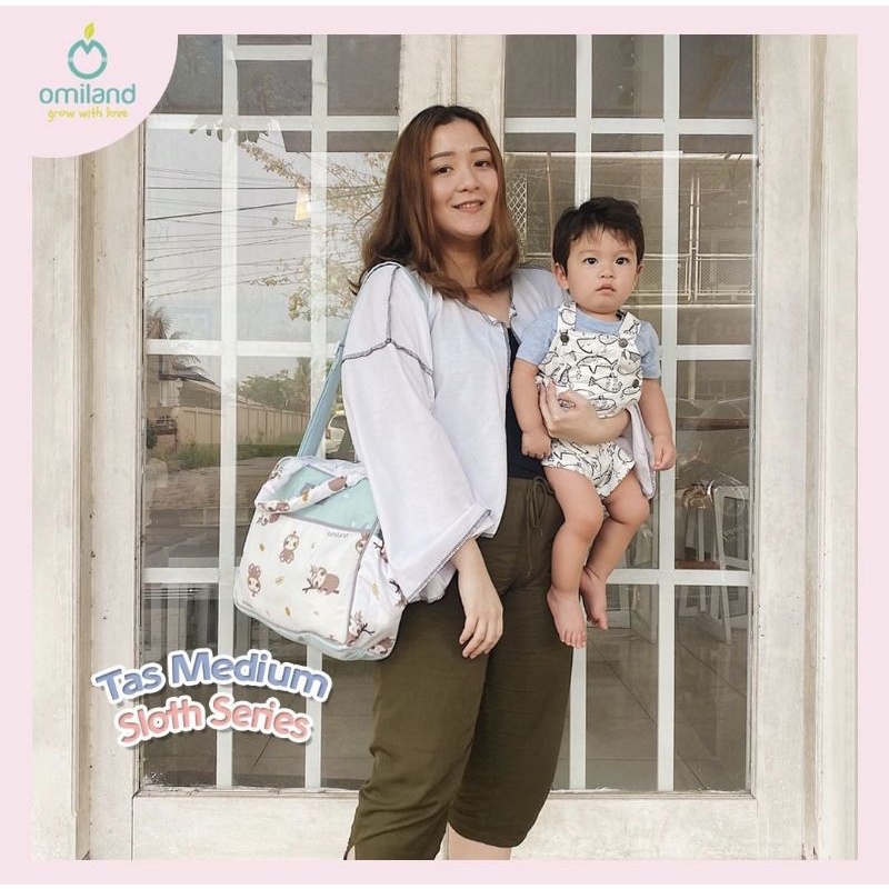 Omiland Tas Bayi Kecil / Medium / Besar Saku Print Sloth Series - OB27151-2/28151-2/29151-2