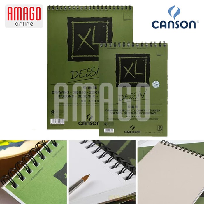 CANSON XL Drawing - Dessin - 50 sheets - A4 (21 X 29,7 Cm) - 160G (Album) - 400039088