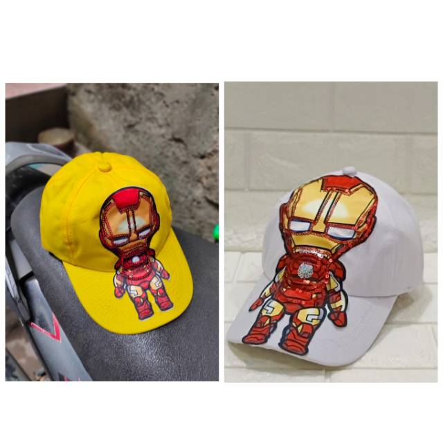 Topi anak led iron man 2-10 tahun