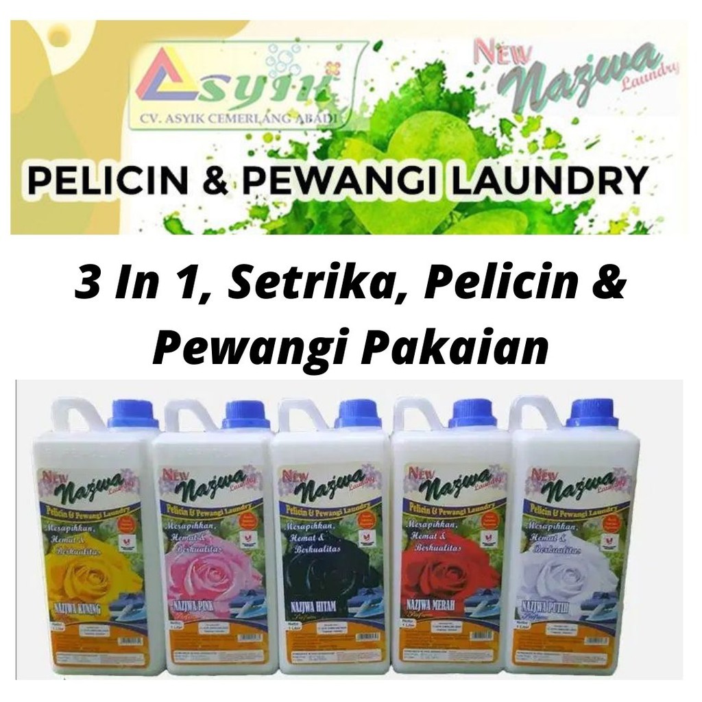 Pelembut Pewangi Pelicin Strika Baju Nazwa Super Cling 1 Liter 114101