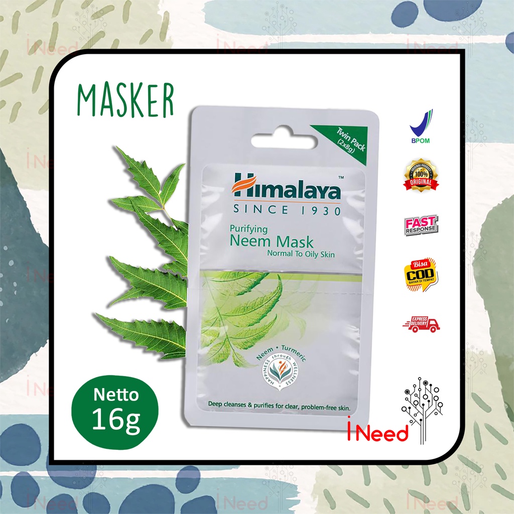 (INEED) (Sachet) HIMALAYA NEEM MASK 16ML | MASKER HIMALAYA SACHET / HIMALAYA MASKER