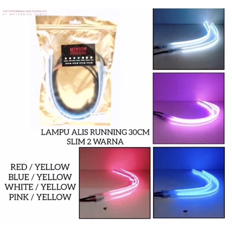 LAMPU ALIS RUNNING 30cm isi 2pc harga 2pc lampu alis 30 gerak running