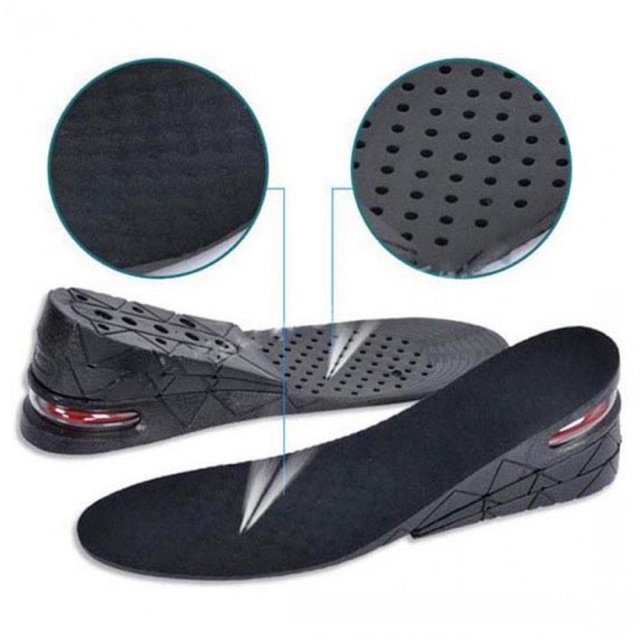 Insole peninggi badan tambah 7cm / sol PU hitam / bahan berkualitas / peninggi badan instant