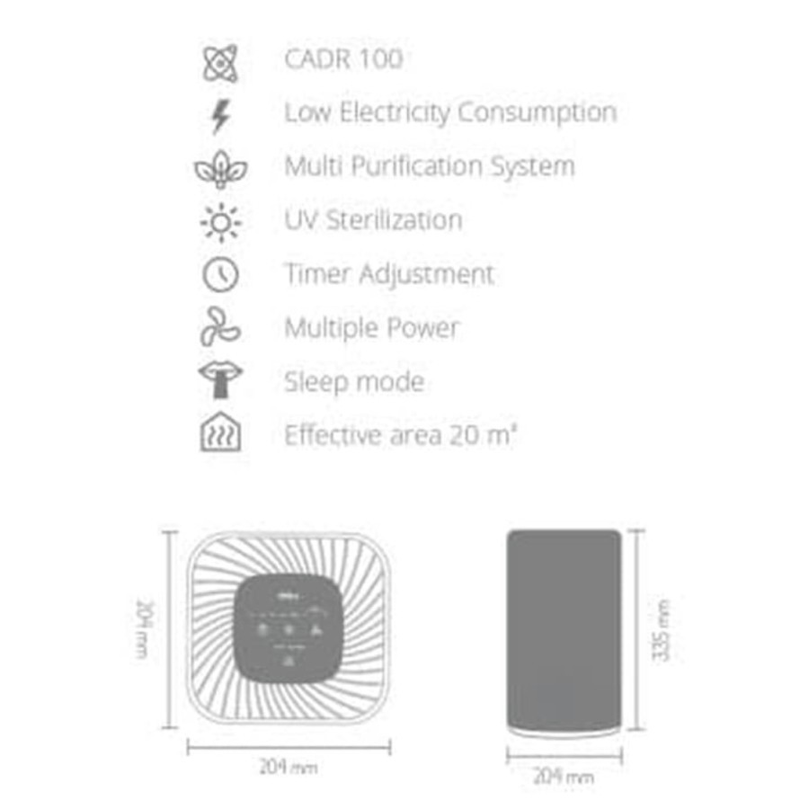 DREW AIR PURIFIER PURE 3 / PENYARING UDARA / FILTER UDARA UV C HEPA 13