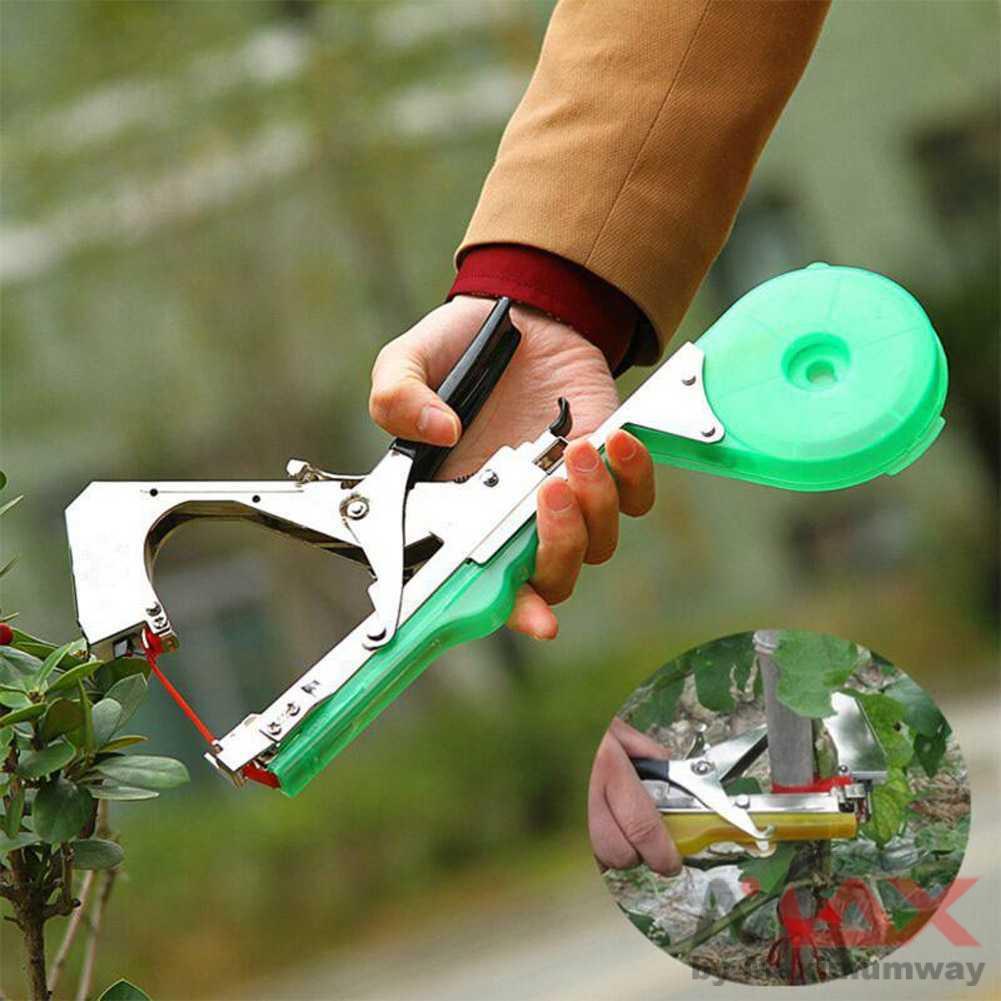 KNIFEZER dispenser Lakban Tanaman praktis dan cepat berkebun selotip tanaman kebun sayur Plant Tape Tool Tapener Machine Plant Garden Tapetools Binder Nail Tapener Flower Vegetable Bind Branch Machine Grape Vine Stapler Tying Device Tying Machine