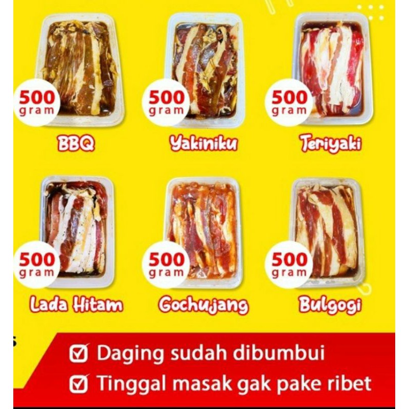 Daging Marinasi Daging Bumbu Daging Slice Shopee Indonesia