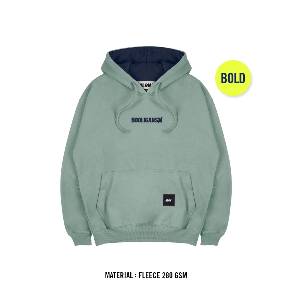 Jual HOOLIGANS Hoodie Bold Brand - Sage Green | Shopee Indonesia