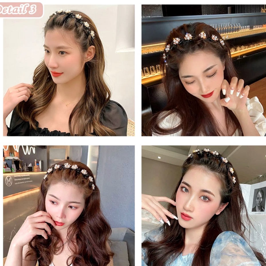 ONLYONE12 Bando Korea VIRAL !! Bando Korean Pearl / Bando Manik Manik / Headband Hair Bands / Women Hair Accessories