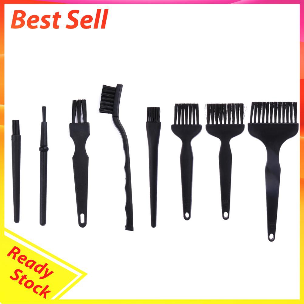 Hotbrand 8 pcs ESD Safe Anti Static Brush Detailing Cleaning Tool for Mobile Phone T