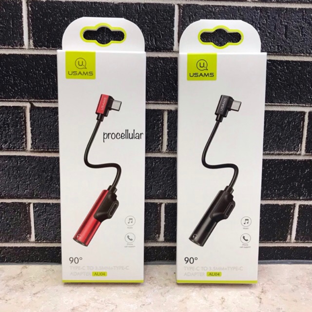 Usams Jack Audio Type C To Aux 3.5mm Handsfree Charger 2 in 1 Headset Converter