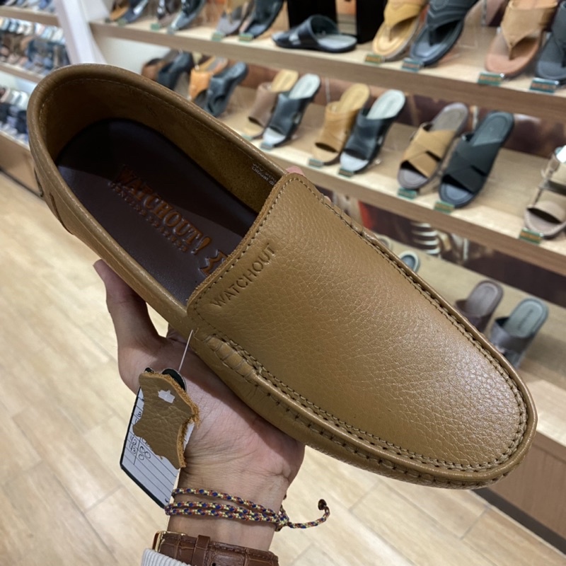 Watchout sepatu moccasin pria dengan bahan kulit kualitas wahid 39-43