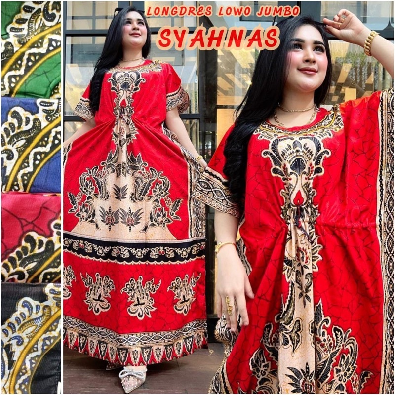 GAMIS KAFTAN LONG LOWO JUMBO RAYON NON BUSUI SERUT DEPAN