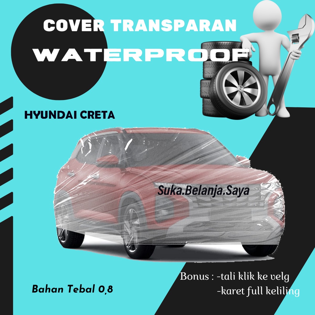 TRANSPARAN Body Cover Mobil Hyundai Sarung Mobil Hyunda Creta/creta/hyundai accent/hyundai avega/hyundai getz/hyundai sedan/hyundai atoz/hyundai atos/hyundai tarjet/