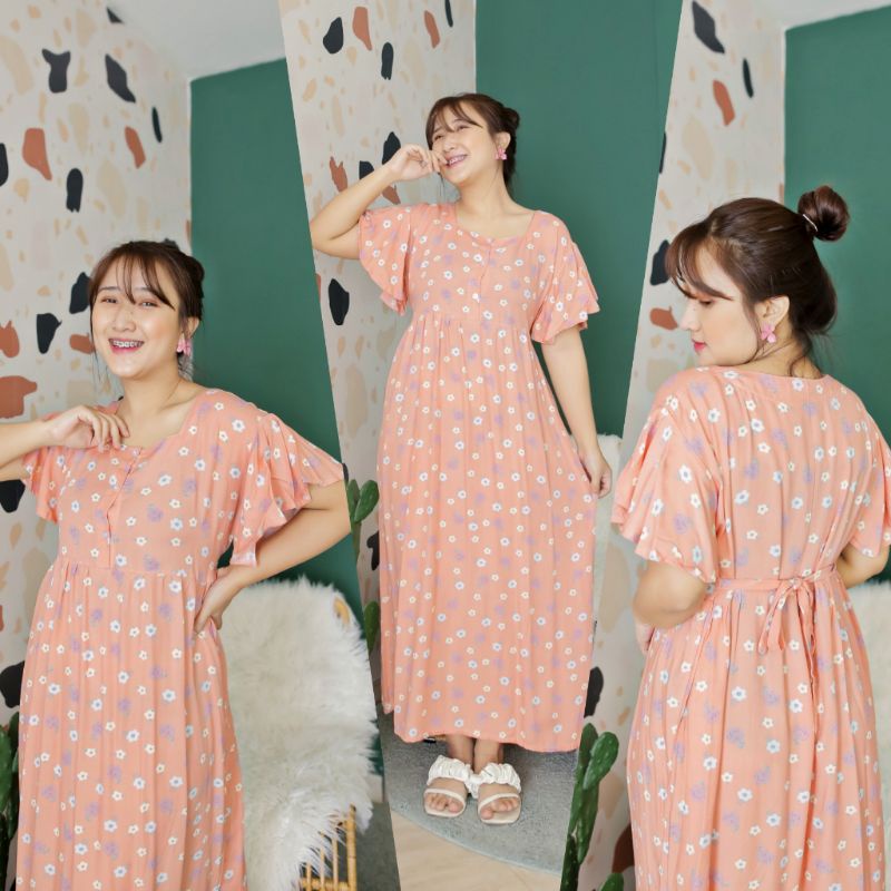 Mesya Dress LD 120 Standar &amp; LD 140 Jumbo / daster busui jumbo