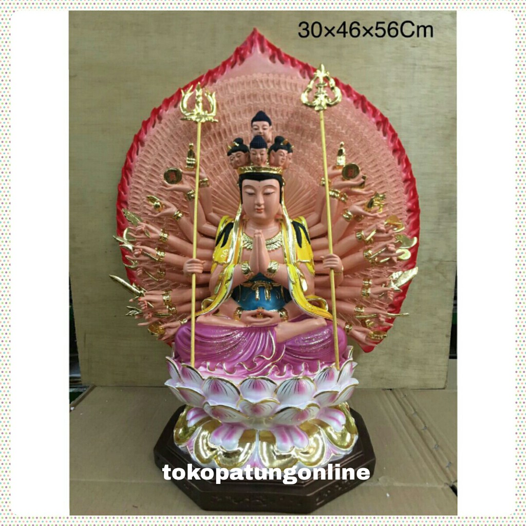 Patung Kwan Im Seribu Tangan T56Cm Fiber