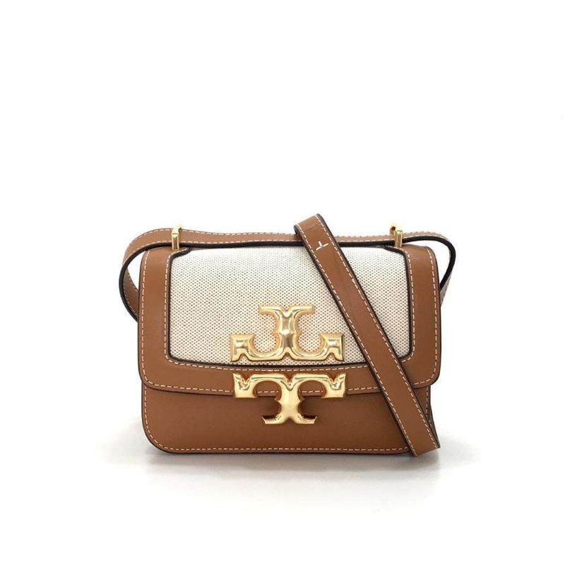 Tory Burch Eleanor Canvas Convertible Shoulder Bag Small