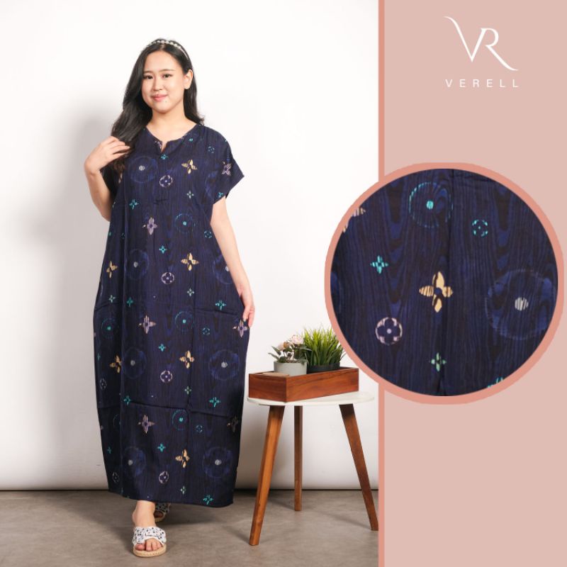Daster busui bali habel rayon premium panjang semata kaki resleting-B6