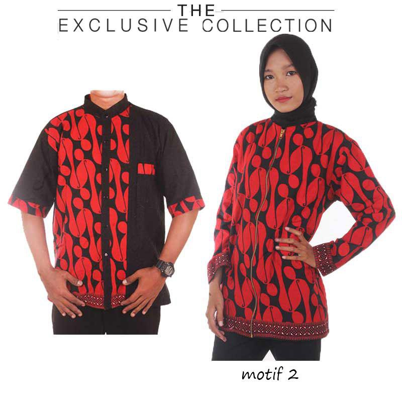 Sarimbit Batik Couple Merah Putih