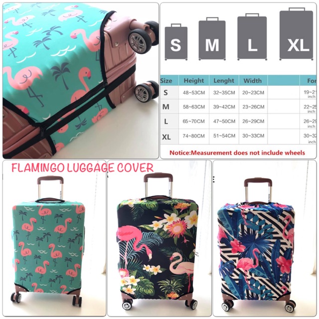 READY STOCK FLAMINGO LUGGAGE COVER