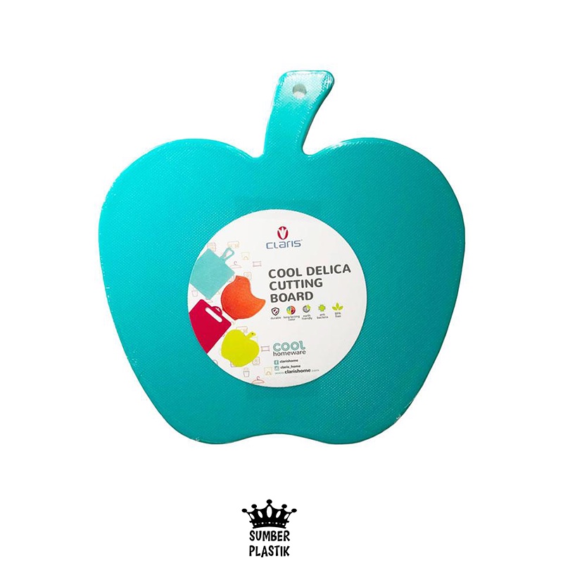 Claris 2408 Talenan Plastik Apel Anti Bacterial Apple Delica Cutting Board