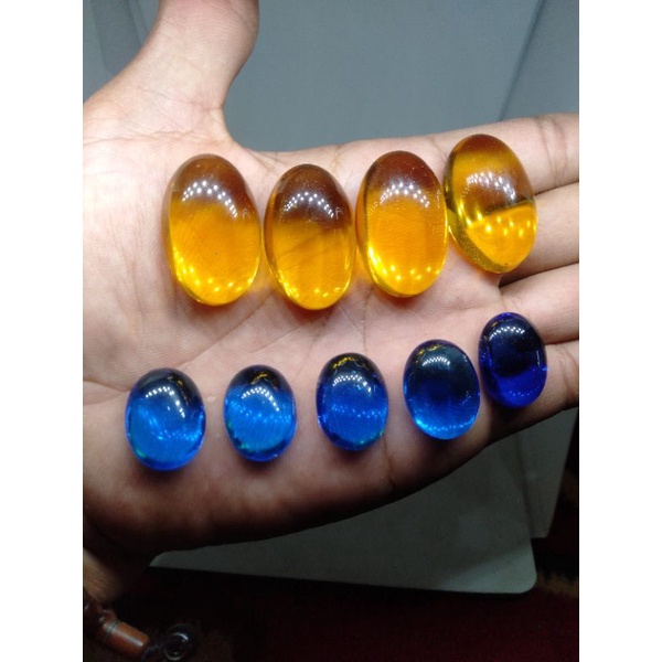 Borongan golden obsidian & blue obsidian 9pcs