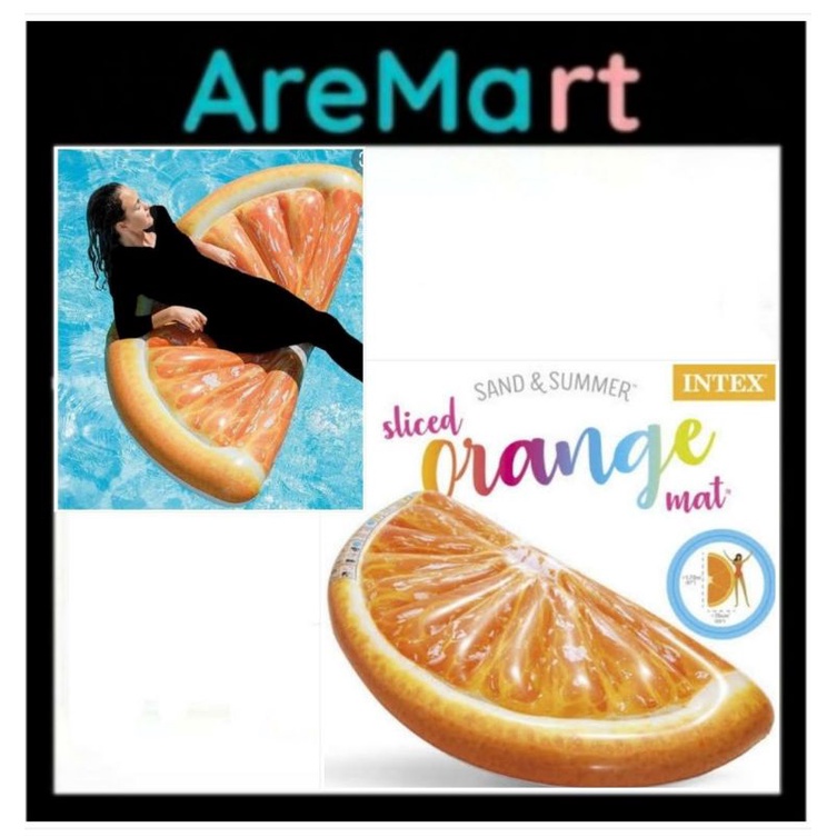 Intex Sliced Orange Mat Intex pelampung kasur Intex pelampung jeruk