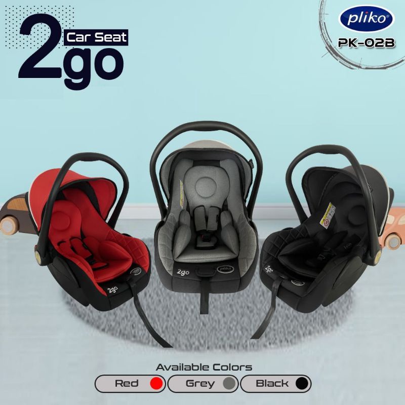 Pliko PK02B Deluxe Baby Car Seat with Canopy Pliko 2Go Carseat