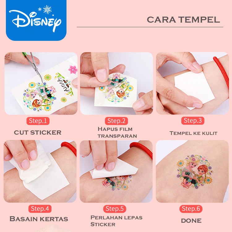 Hand &amp; Nail Art / Sticker Kuku untuk Anak Lovely Cartoon Pattern Sticker Tatoo