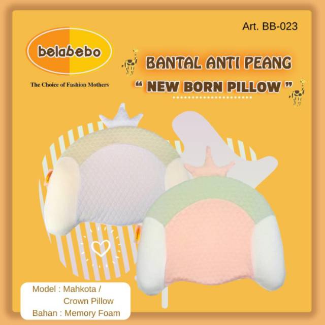 Belabebo Bantal Mahkota 3D Newborn Pillow
