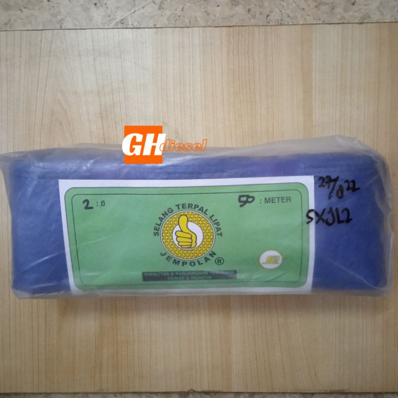 selang terpal plastik 2 dim 50 meter merk jempolan