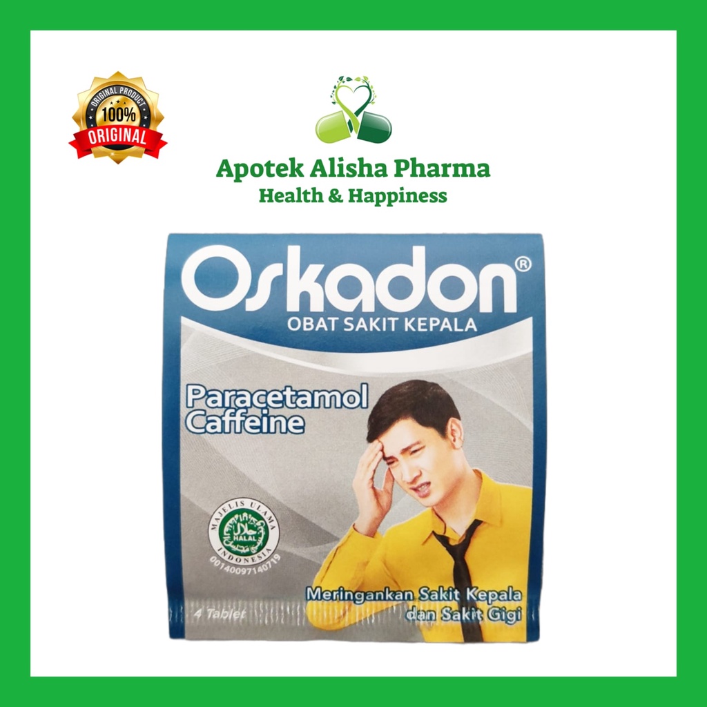 Oskadon Tablet/Oskadon SP Strip 4tablet-Oskadon Biru Tablet/Oskadon SP Merah Tablet Obat Pereda Nyeri/Pusing/Sakit Kepala/Sakit Gigi/Panas/Demam/Encok/Rheumatik