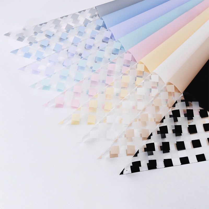 

korean cellopane square flower wrapping paper | kertas buket cellophane kotak bening