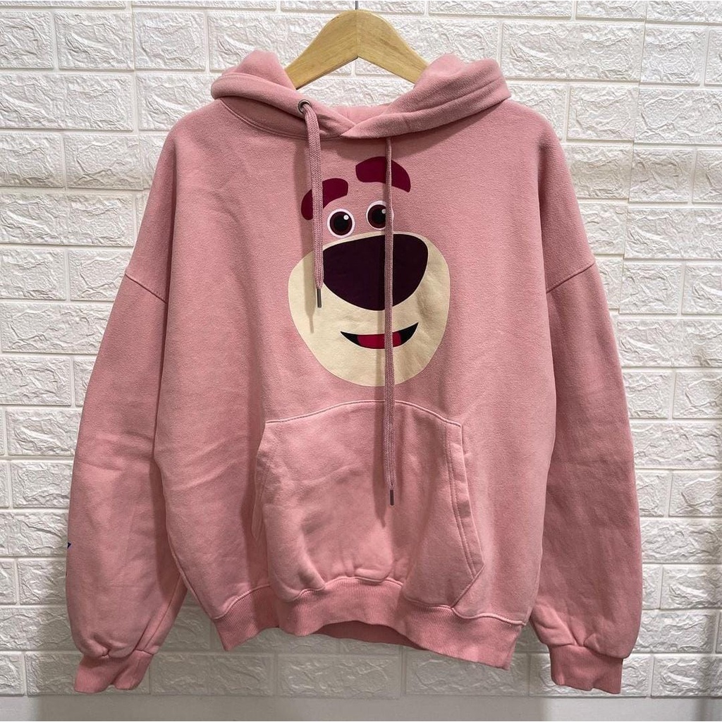 Hodie pinky bear sweater| LOTSO KARTUN KARAKTER (IC)